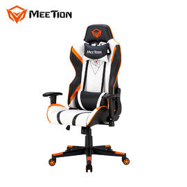 MeeTion CHR15 Leather Fabric Modern Revolving Recliner Racing Ergonomic White Computer Chair For Computers With Wheel