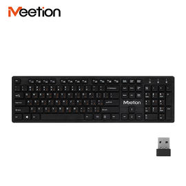 MEETION WK841 Low Price Black Fashion Ultra-Thin 2.4Ghz Wireless Fullsize Multi-Media Stylish Computer Keyboard For Girls