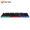 2019 Hot Sales Rainbow Backlit Membrane Gaming Keyboard with Metal Base