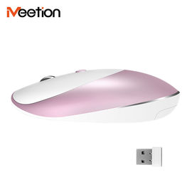 MEETION R600 Pink Laptop Computer 2.4g Optical Slim Mute Silent Rechargeable Wireless Mouse With Micro Usb