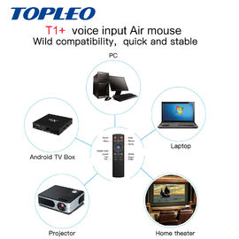 Topleo Factory price commercial low cost oem T1+ 2.4G RF voice air mouse nano usb remote control